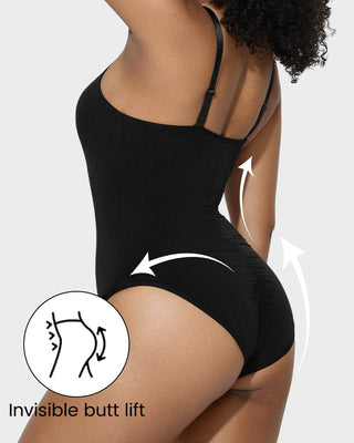 Shapewear Bodysuit met Kruislingse Mesh Panelen
