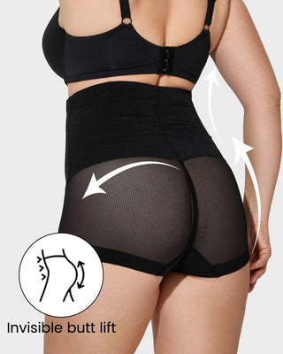 Hoge Taille Mesh Shapewear Panty met Billift