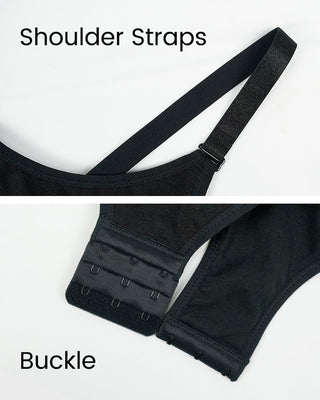 Shapewear Bodysuit met Kruislingse Mesh Panelen