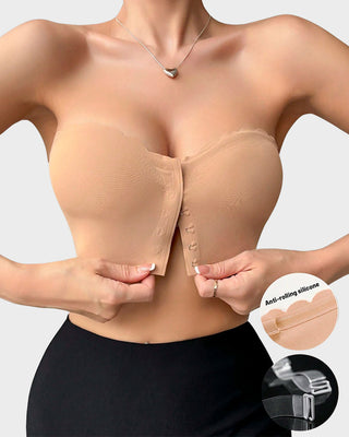 Yack Saint® Strapless Voor-Sluiting Beha met Luipaardprint