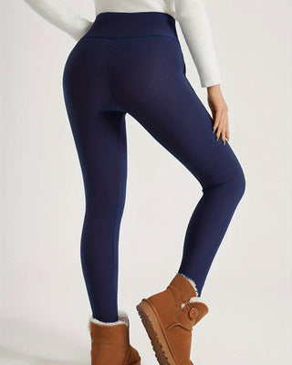 Effen Hoge Taille Legging met Thermovoering & Zakken