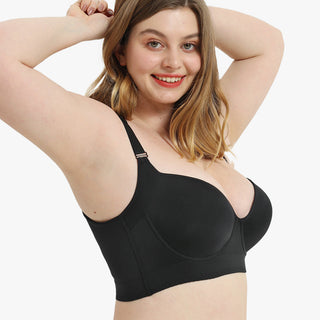 Sujetador push-up Yack Saint® con espalda alisadora – Negro