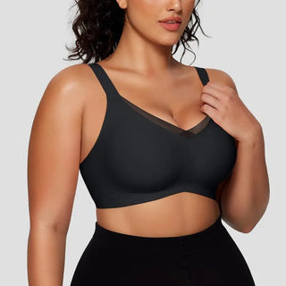 Dames Beugelloze Bralette met V-Mesh – Comfort & Ondersteuning