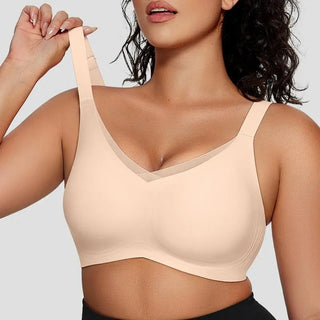 Dames Beugelloze Bralette met V-Mesh – Comfort & Ondersteuning