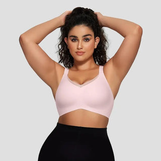 Dames Beugelloze Bralette met V-Mesh – Comfort & Ondersteuning