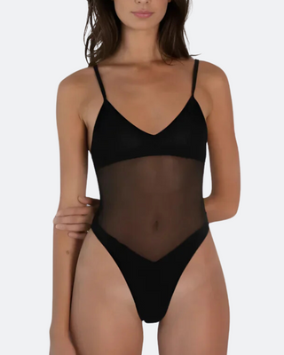 One-Piece Tan-Through Badpak – Zonnen Zonder Strepen, Stijlvol Bedekt
