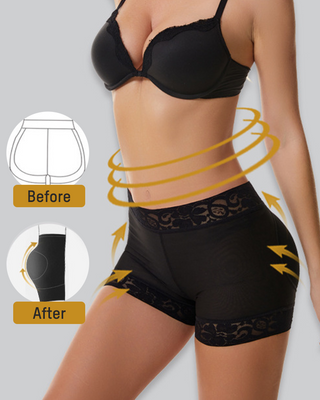 Shorts moldeadores de cintura alta con encaje