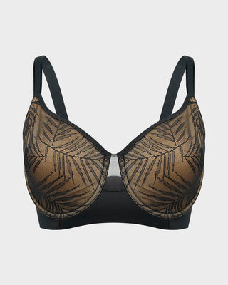 Bladkant Push-Up BH met Volledige Bedekking – Ongevoerd