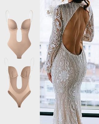 Body sin tirantes en forma de U con tanga