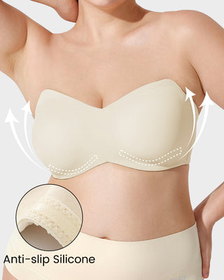Sujetador bandeau con soporte completo: antideslizante y ajustable