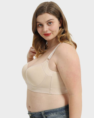 Sujetador push-up Yack Saint® con efecto alisador de espalda – Negro + Beige (pack de 2)