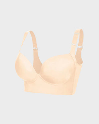 Sujetador push-up Yack Saint® con efecto alisador de espalda – Negro + Beige (pack de 2)