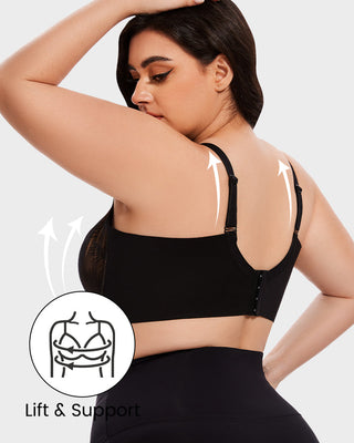 Bladkant Push-Up BH met Volledige Bedekking – Ongevoerd