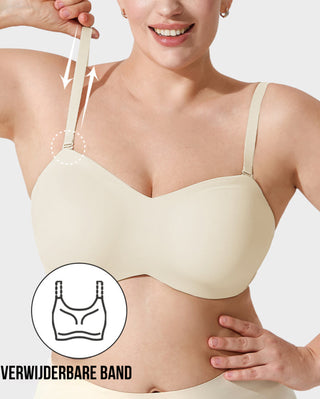 Sujetador bandeau con soporte completo: antideslizante y ajustable