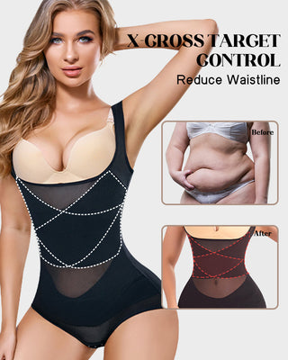 Body Shaper met Open Borst en Kruiscompressie