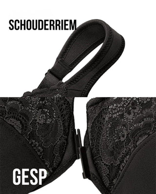 Sujetador con aros, estampado y cierre delantero