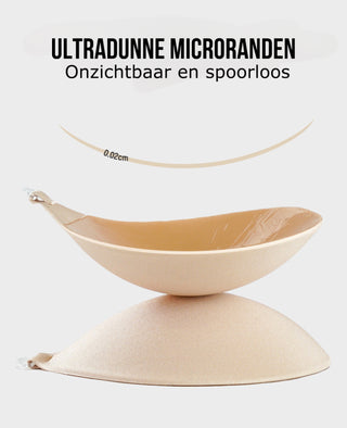 Sujetador push-up invisible con tira adhesiva y cierre delantero (2 pares)