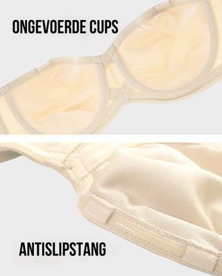 Sujetador bandeau con soporte completo: antideslizante y ajustable