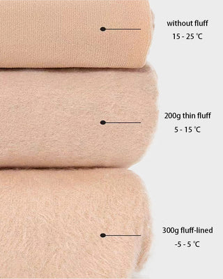 High Waist Fleece Gevoerde Zwarte Sheer Panty