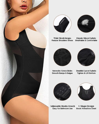 Body Shaper met Open Borst en Kruiscompressie
