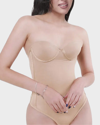 Naadloze Shapewear Bodysuit met Rugveterdetail