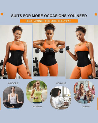 Dubbele Laag Tailletrainer & Zweetband – Voor Maximale Compressie en Vetverbranding