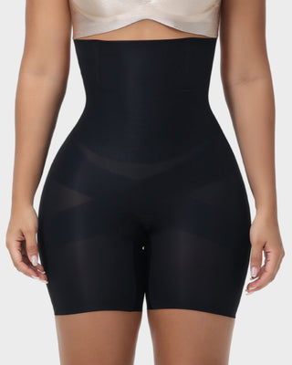 High-Waist Cross Compression Shaping Shorts – Voor Een Strakker, Gladder Silhouet