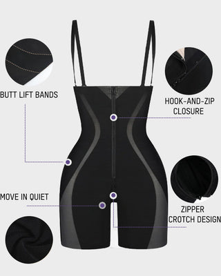 High-Waist Sculpting Short met Rits-Support