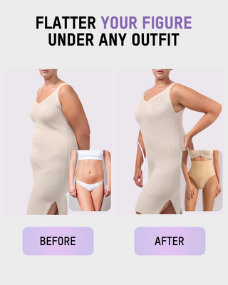 Hoge Taille Naadloze Shapewear Strings met Kant (2-pack)