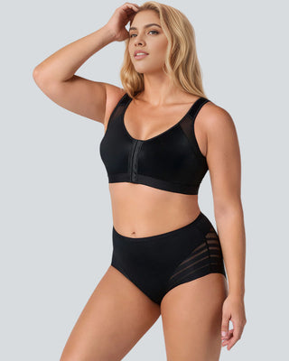 Naadloze Ademend Kant Mid-Rise Slipjes