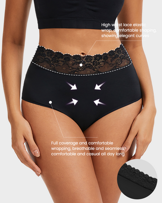 Katoenen Hipster Slips met Kantafwerking (5-pack)