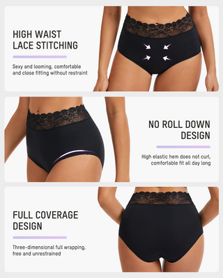 Katoenen Hipster Slips met Kantafwerking (5-pack)