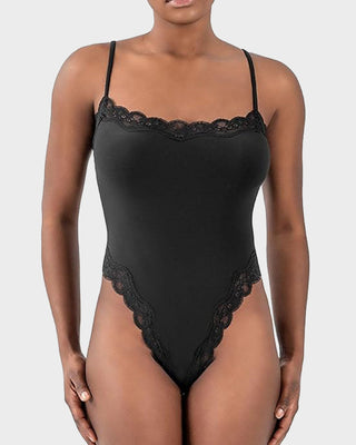 Kantafgewerkte Sculpting String Bodysuit