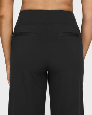 Pantalones de yoga de cintura alta y pierna ancha Losse – Estilo ejecutivo