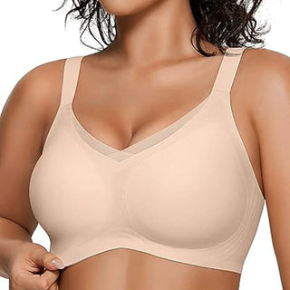 Dames Beugelloze Bralette met V-Mesh – Comfort & Ondersteuning