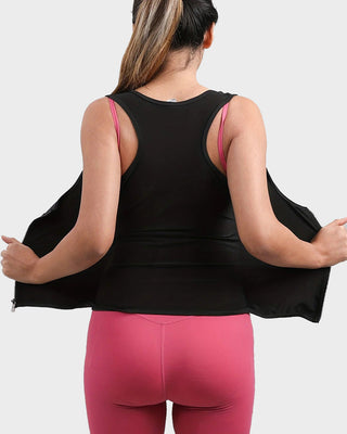 Sauna Tanktop met Rits en Open Borstgedeelte