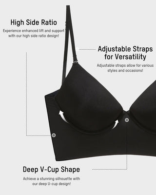 Naadloze Diepe V-Rugloze BH