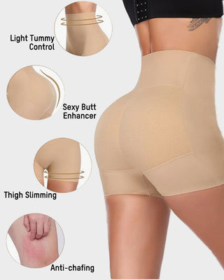 Naadloze High-Waist Shapewear Shorts met Booty Lift & Tummy Control