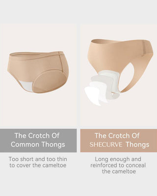 Naadloze String met Camel Toe Cover (5-Pack)