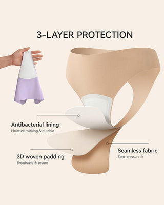 Naadloze String met Camel Toe Cover (5-Pack)