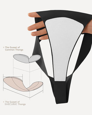 Naadloze String met Camel Toe Cover (5-Pack)