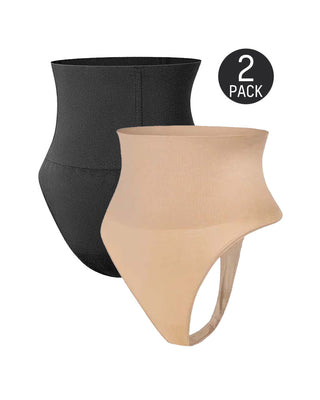 Faja moldeadora de cintura alta: sin costuras y cómoda (paquete de 2)