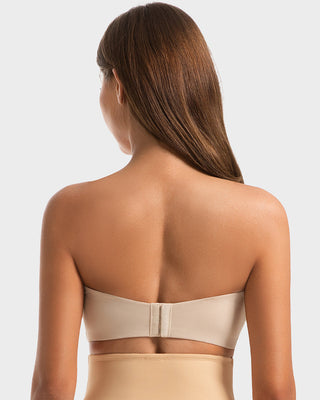 Strapless Bandeau BH met Volledige Dekking en Antisliplaag