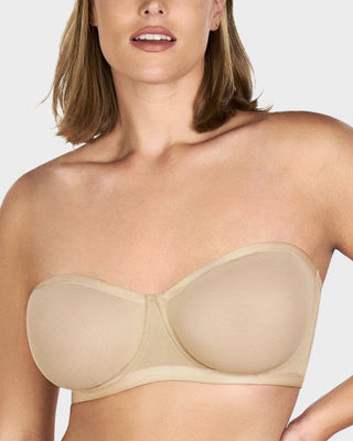 Strapless Mesh Beugel-Balconette BH