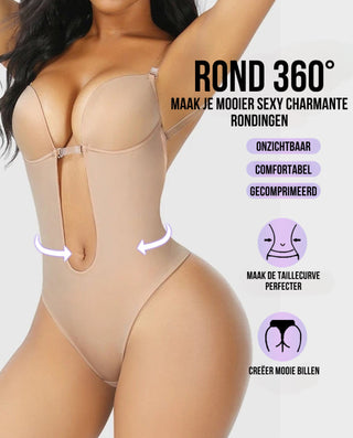 Body sin tirantes en forma de U con tanga