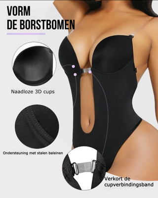 Body sin tirantes en forma de U con tanga