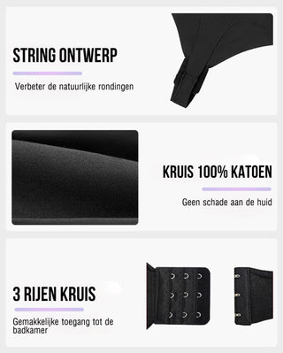 Body sin tirantes en forma de U con tanga