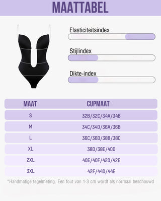 Body sin tirantes en forma de U con tanga