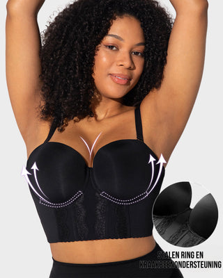 Sujetador sin tirantes con espalda baja