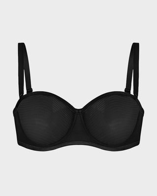 Strapless Mesh Beugel-Balconette BH